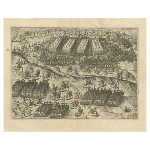 Battle of Turnhout 1597, Dutch and English Victory over Spanish, Published 1700