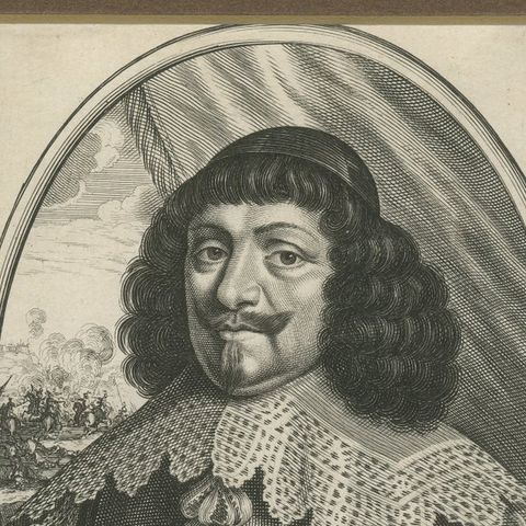 Antique Portrait of General Adrian Von Enckevort, close-up 2
