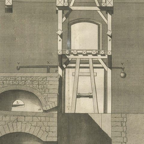 18th Century Cannon Foundry Engraving from Diderot’s Encyclopédie, circa 1770, close-up 4