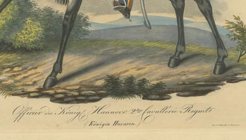 2nd Cavalry Regiment (the Queen's Hussars) of the King's German Legion, 1828, close-up 1