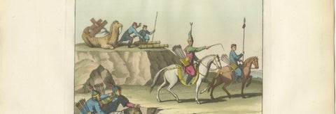 Chinese Infantry and Cavalry, Military Costumes, Ferrario, Florence, 1815, view 9