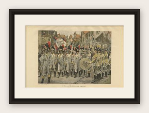 Infantry Battalion of the Dutch Army in 1807, Published in 1900, shown framed