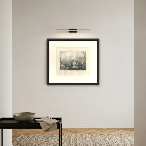 Battle of Marengo, Desaix Arrives, Antique Madou Lithograph, 1827, shown framed on a wall