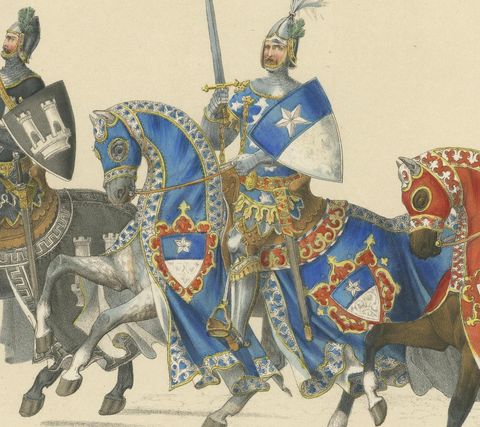 Gallant Knights of Blankenburg, Bubenberg & Mattern in Swiss Heraldic Pageantry, close-up 2