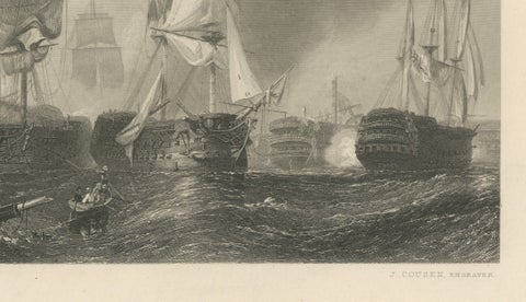 The Battle of Trafalgar, Admiral Nelson & British Fleet, 1805, close-up 2