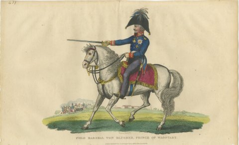 Field Marshal Blücher with Drawn Saber on a Gray Horse, 1815, view 2