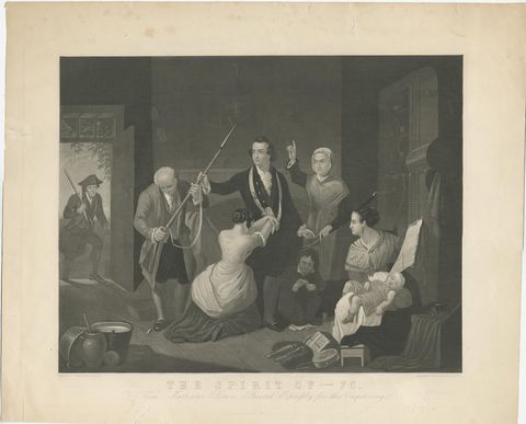 Antique Print of a Scene in American Revolution, The Spirit of '76. '1862', view 2