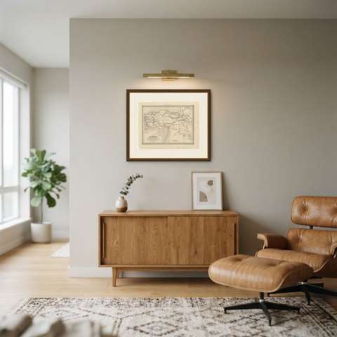 Antique Map of the March of the Ten Thousand, Xenophon Anabasis, circa 1845, shown framed in a room