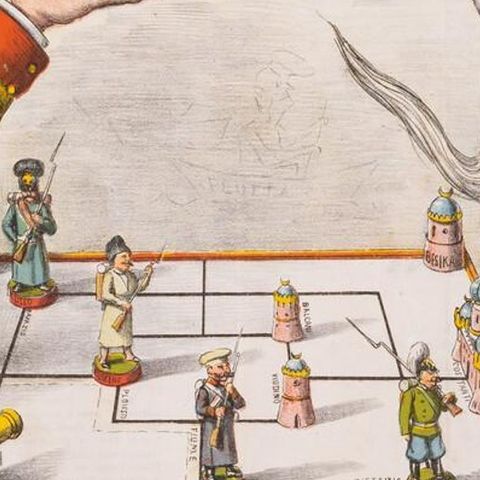 1877 Hand-Colored Russo-Turkish War Caricature by Augusto Grossi, Large Print, close-up 4