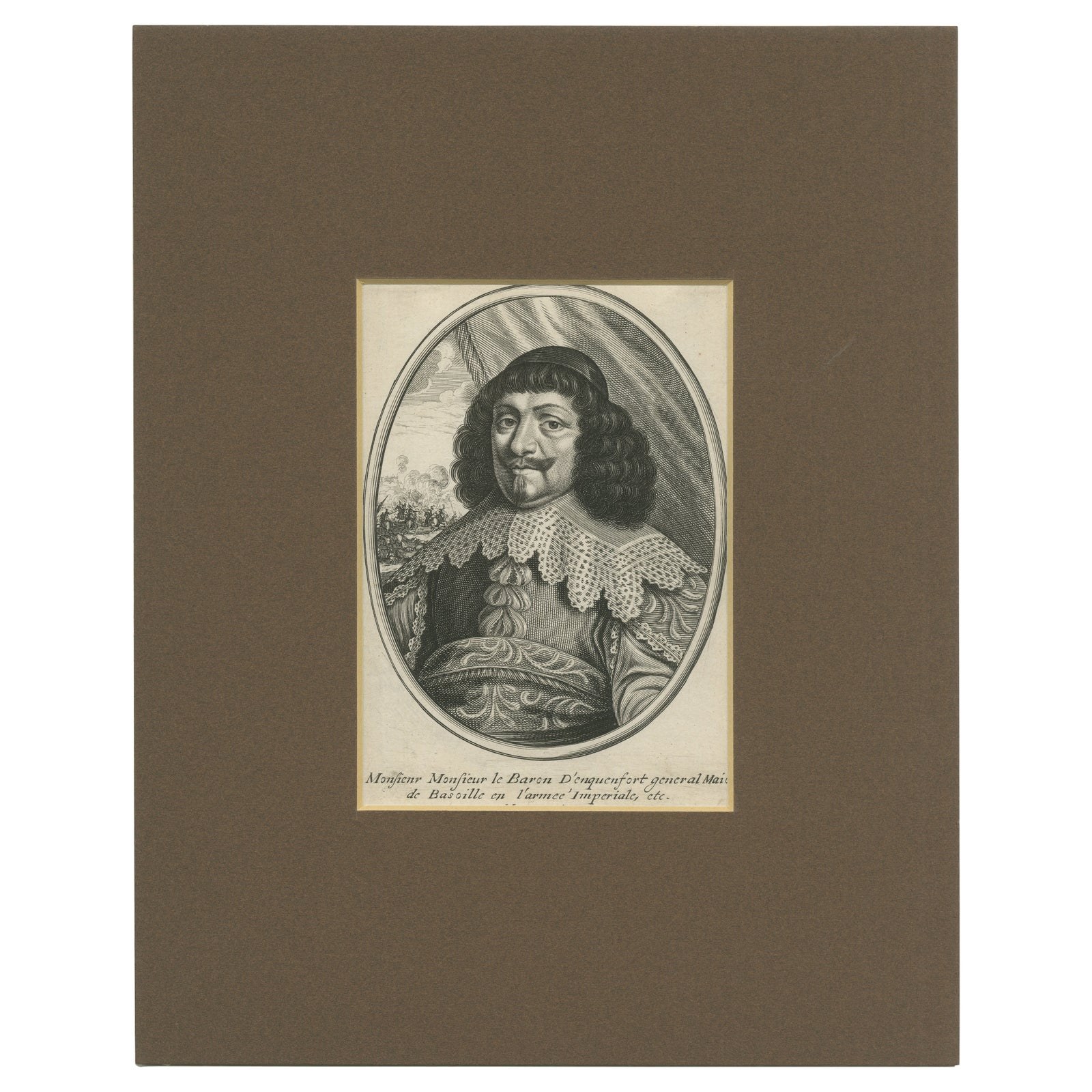 Antique Portrait of General Adrian Von Enckevort