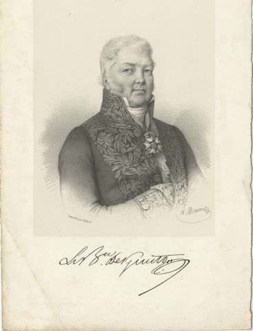 Baron Desgenettes, French Military Physician, Antique Lithograph, circa 1830