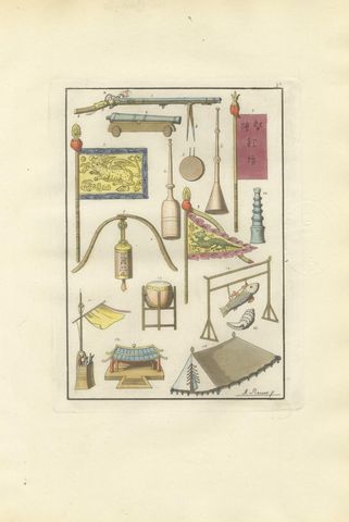 Hand-Colored Engravings of Chinese Military Equipment, Circa 1815, view 11