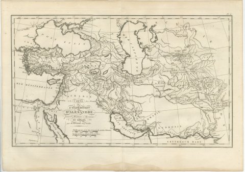Alexander the Great's Expedition to the Indus, d'Anville Map, 1818, view 2