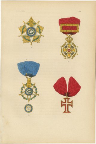 Orders of Portugal, Order of the Tower and Sword, Plate LVIII, 1844, view 2