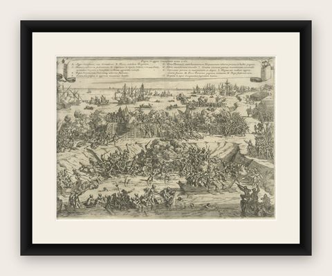 Siege and Struggle: The Kauwensteinse Dike in the Eighty Years' War, 1647, shown framed