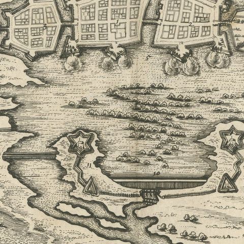 Siege of Wolfenbüttel, 1627, Merian Theatrum Europaeum Engraving, c.1635, close-up 4